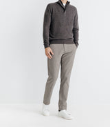 Pull col montant 100% cachemire marron - IZAC