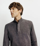 Pull col montant 100% cachemire marron - IZAC