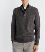 Pull col montant 100% cachemire marron - IZAC