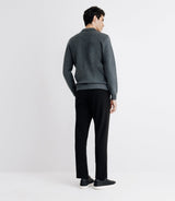 Pull cardigan zippé anthracite - IZAC