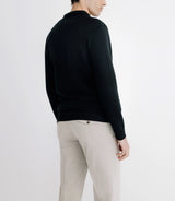 Pull en laine mérinos noir - IZAC