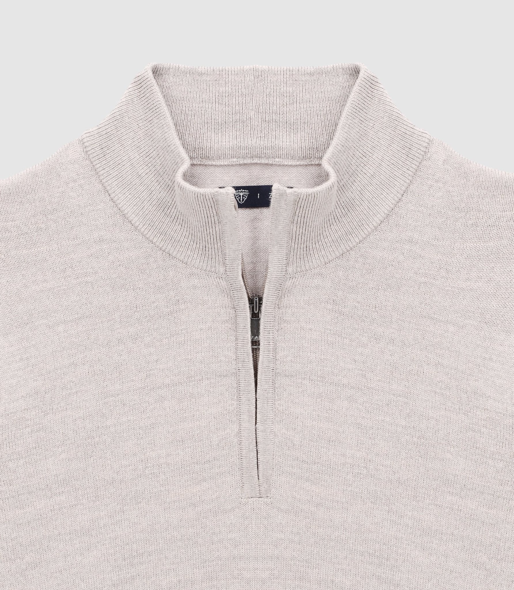 Pull col montant gris beige - IZAC