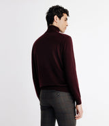 Pull col roulé en laine mérinos bordeaux - IZAC