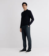 Pull col zippé en maille marine - IZAC