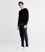Pull sweat col rond noir - IZAC