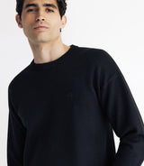 Pull sweat col rond noir - IZAC