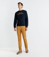 Pull sweat avec flocage marine - IZAC