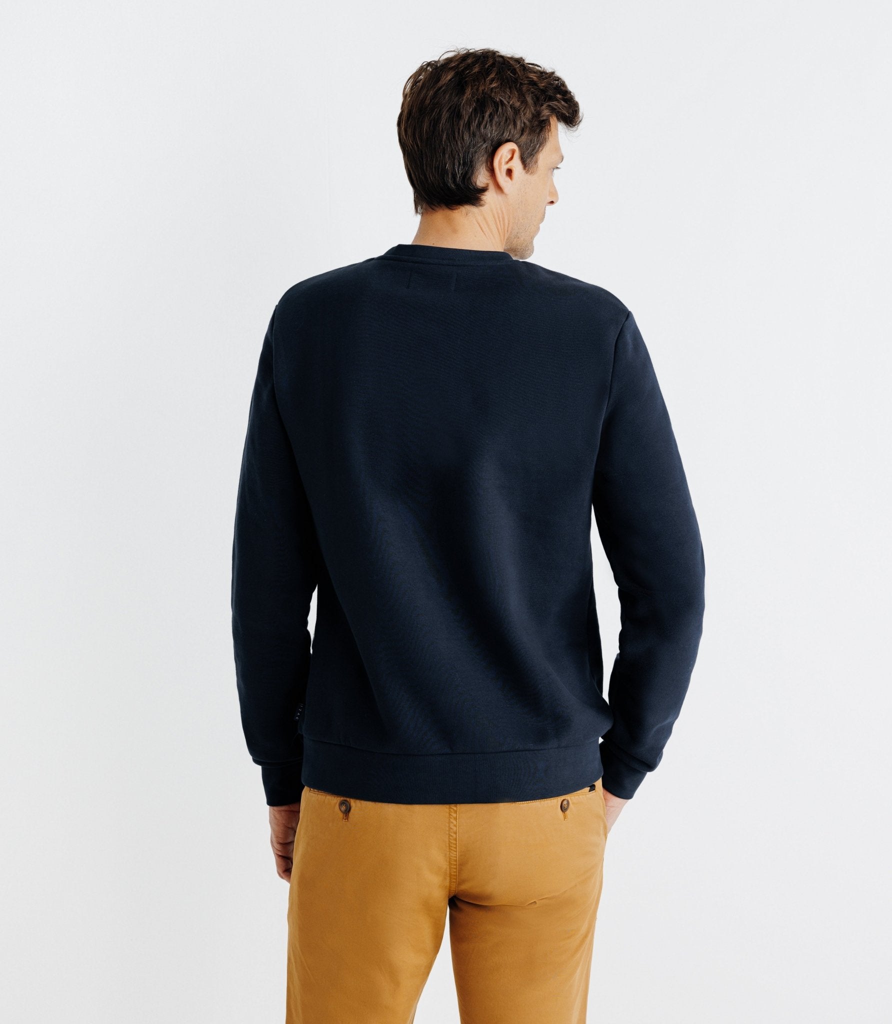 Pull sweat avec flocage marine - IZAC