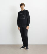 Pull col rond fantaisie noir - IZAC