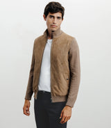 Gilet zip bi - matière chatain - IZAC