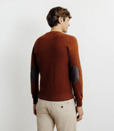 Pull col rond en coton rouille - IZAC