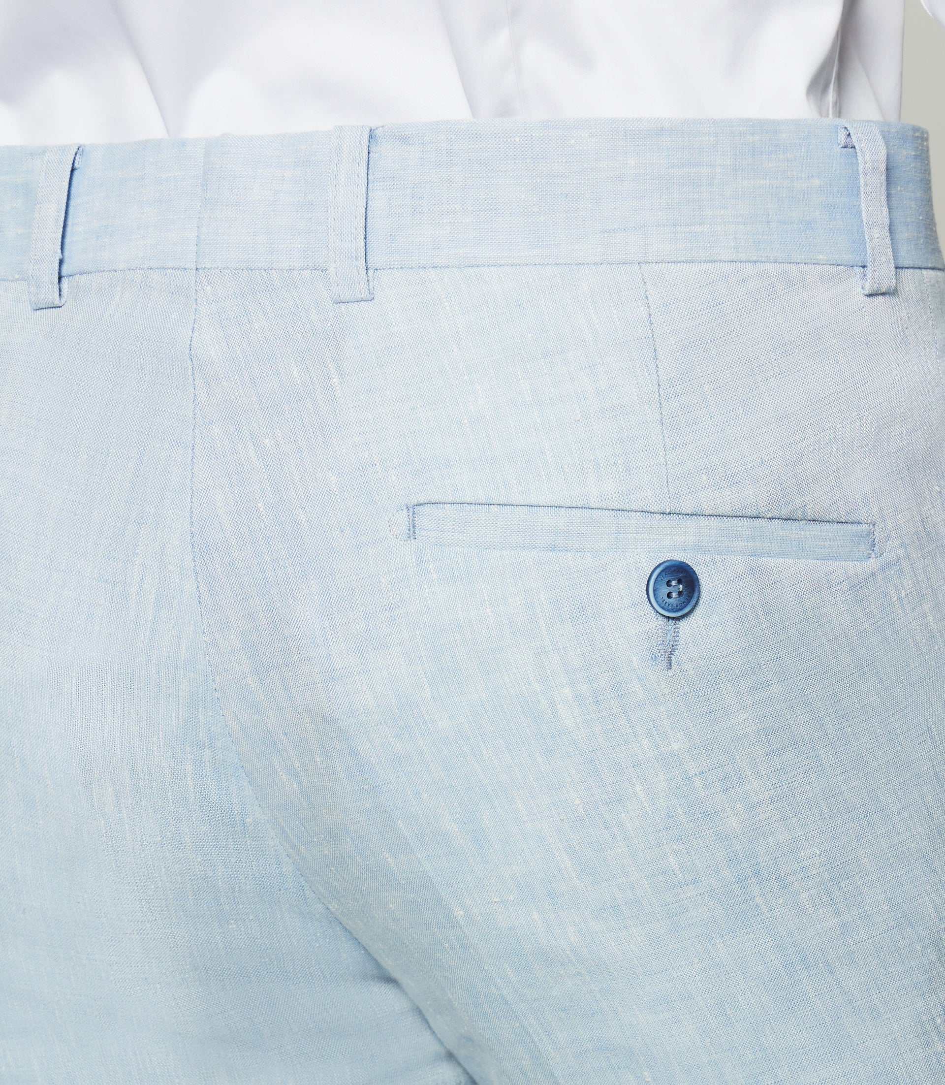 Pantalon ville 100% lin bleu ciel - IZAC