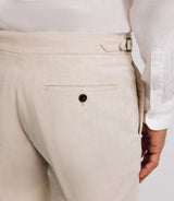 Pantalon ville en lin beige - IZAC