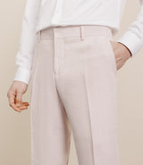 Pantalon 100% lin rose