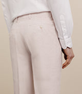 Pantalon 100% lin rose