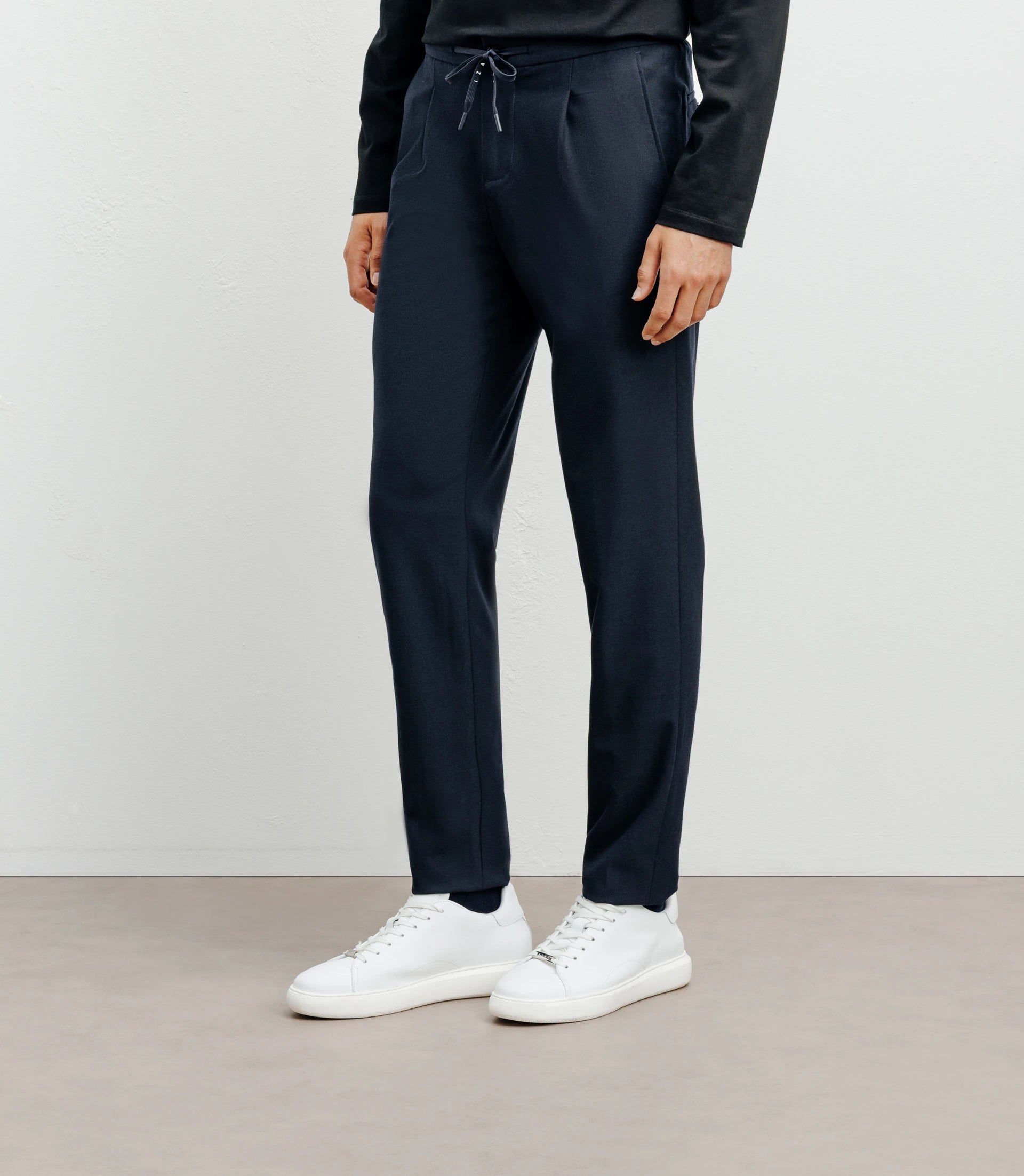 Pantalon ville en maille marine - IZAC