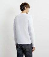 T-shirt col rond manches longues blanc - IZAC