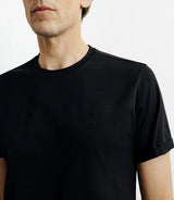 T-shirt col rond noir - IZAC