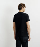 T-shirt col rond noir - IZAC