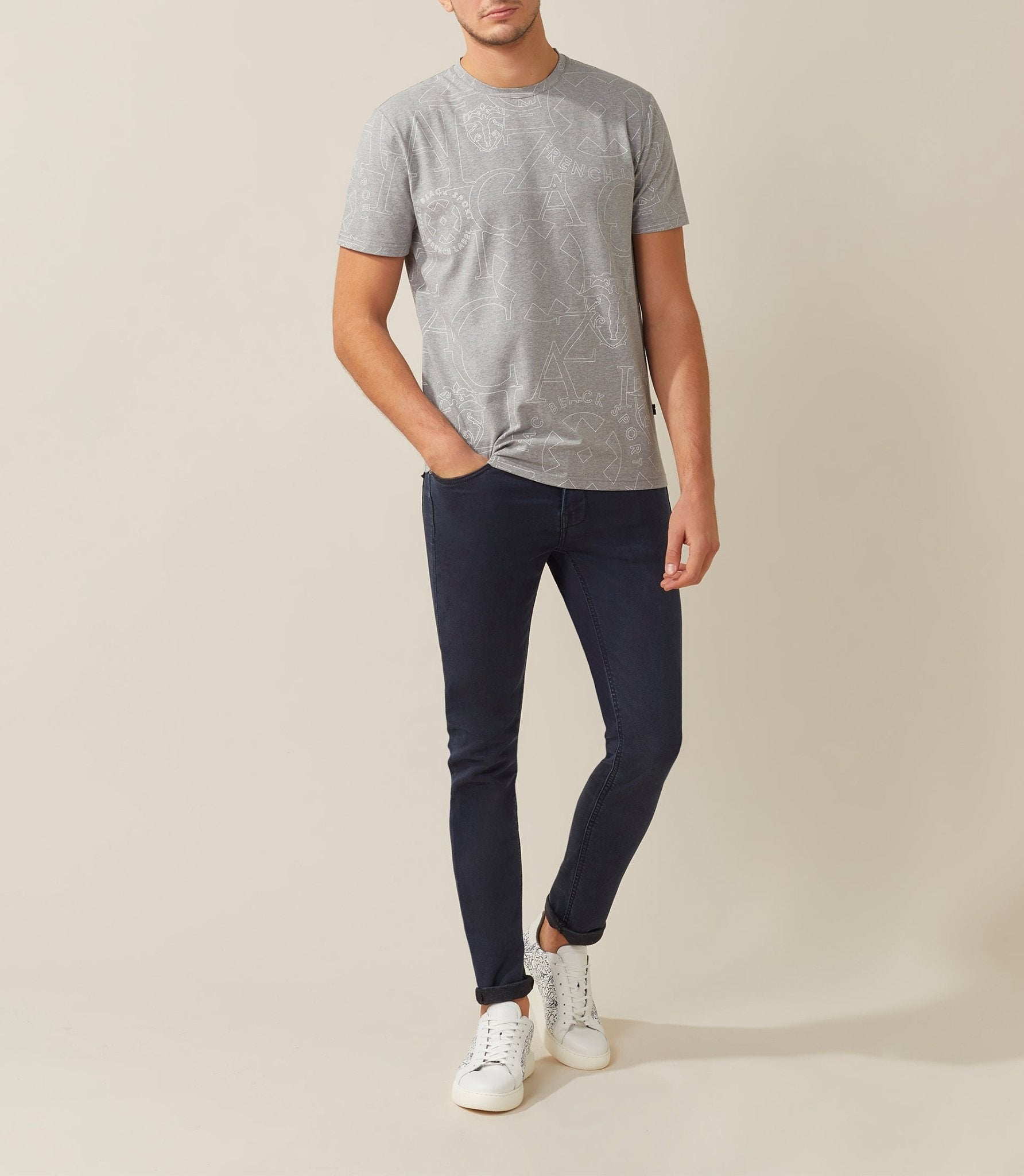 T-shirt col rond gris - chiné "Xanix" - IZAC
