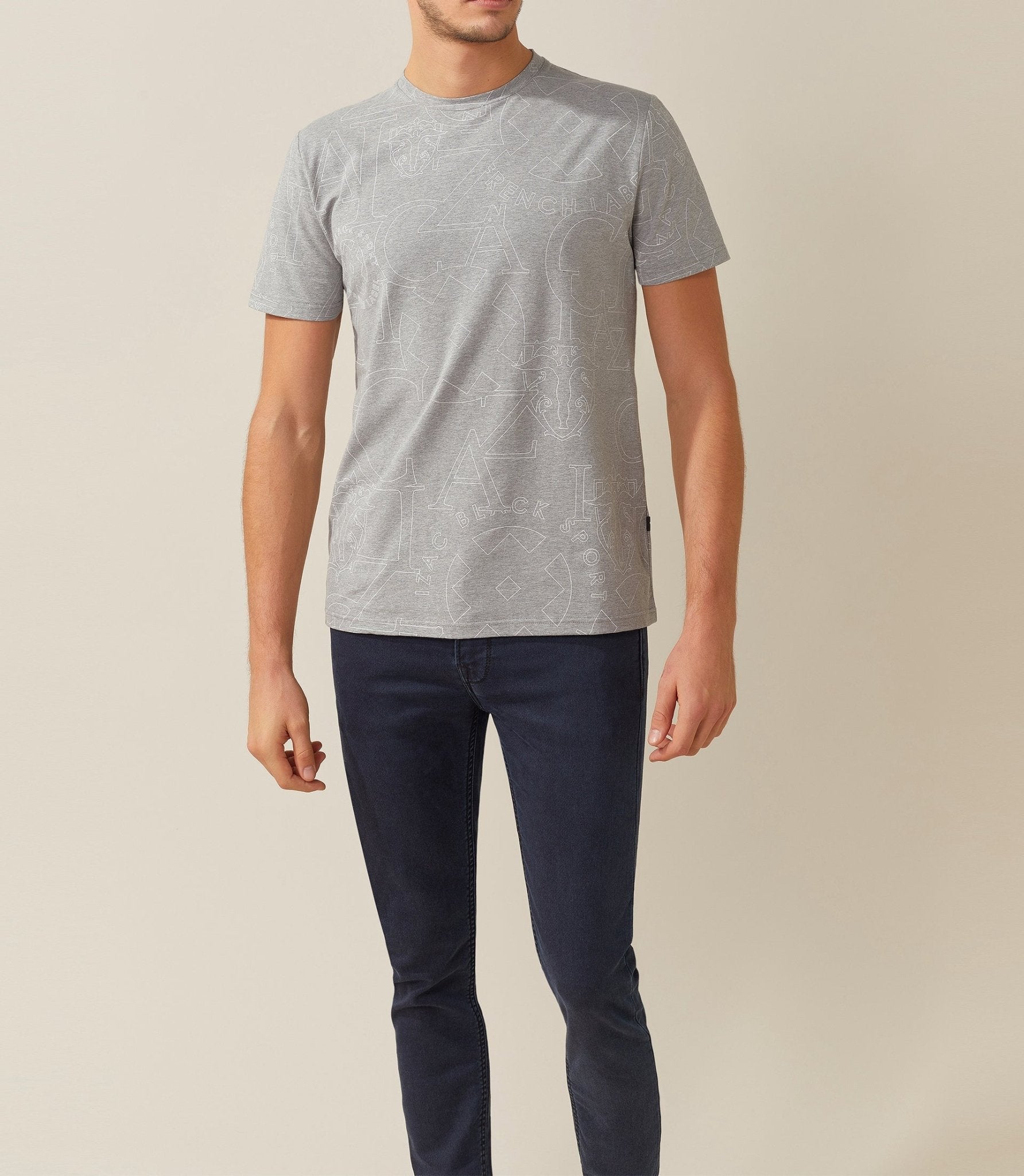 T-shirt col rond gris - chiné "Xanix" - IZAC