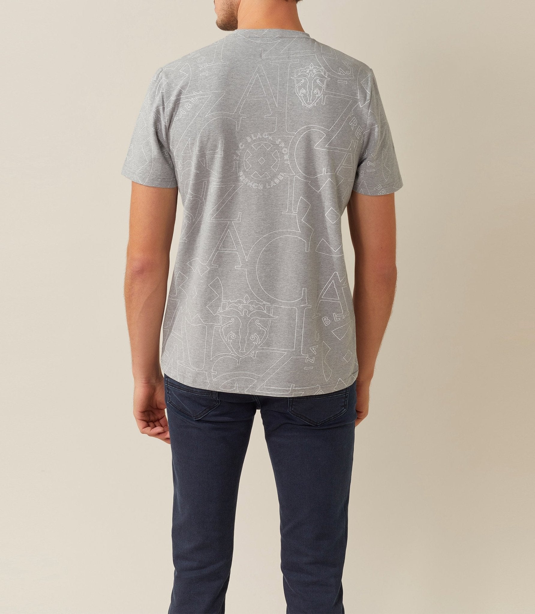 T-shirt col rond gris - chiné "Xanix" - IZAC