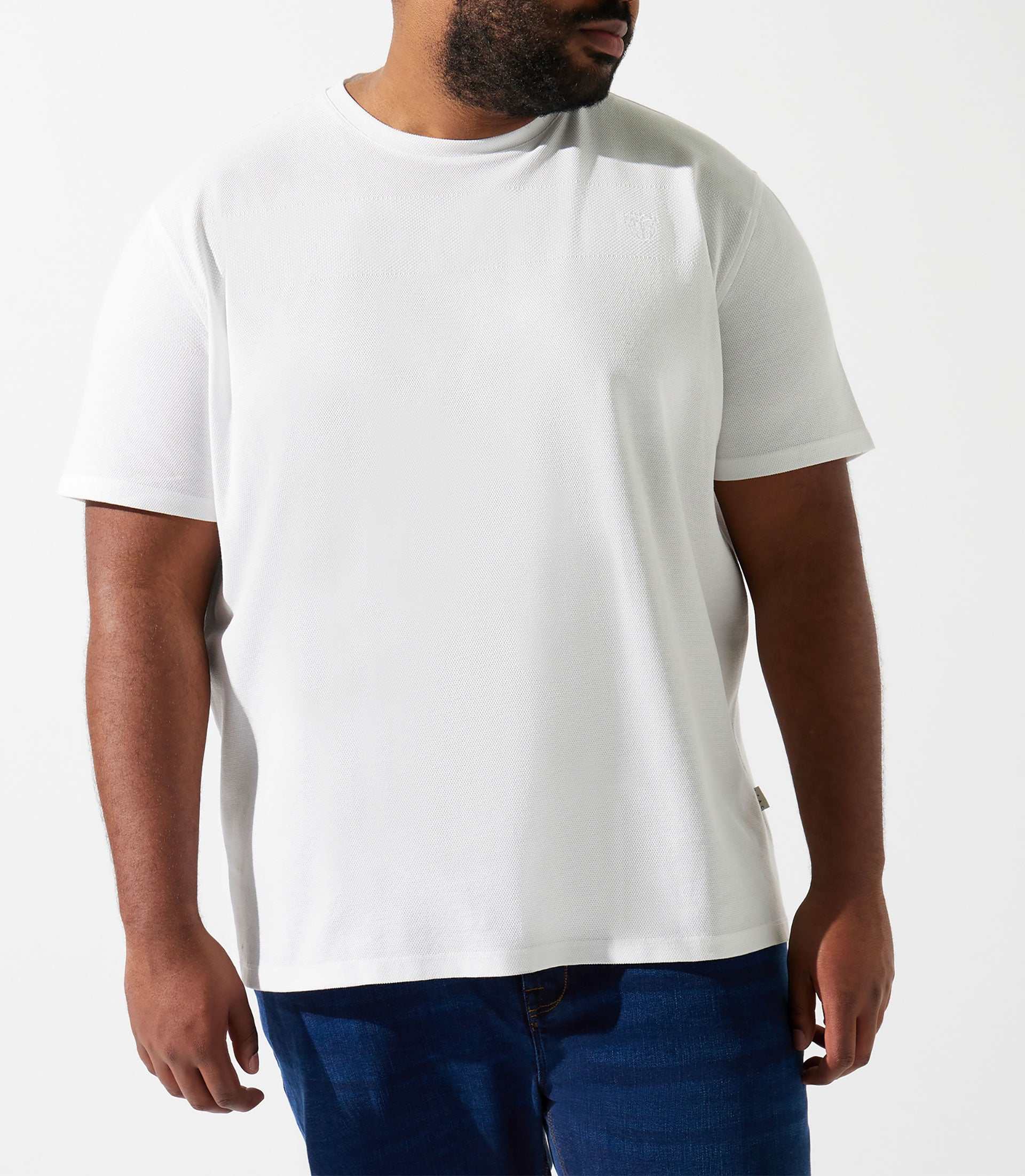 T-shirt uni avec logo brodé écru GIOVANYBT - IZAC