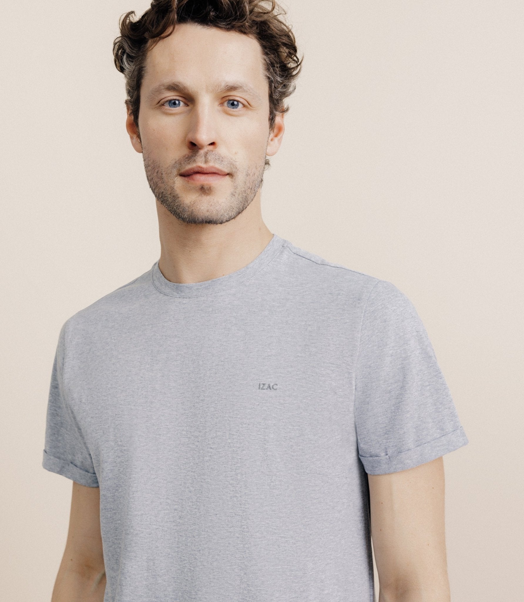 TEE BASIC JERSEY gris chine gris chine - IZAC