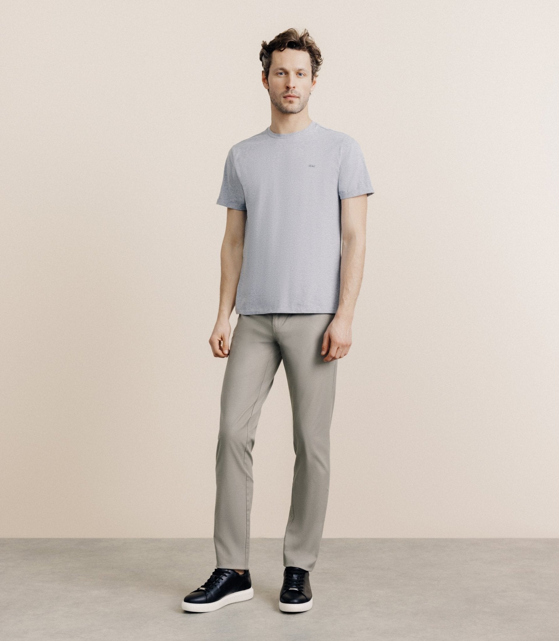 TEE BASIC JERSEY gris chine gris chine - IZAC