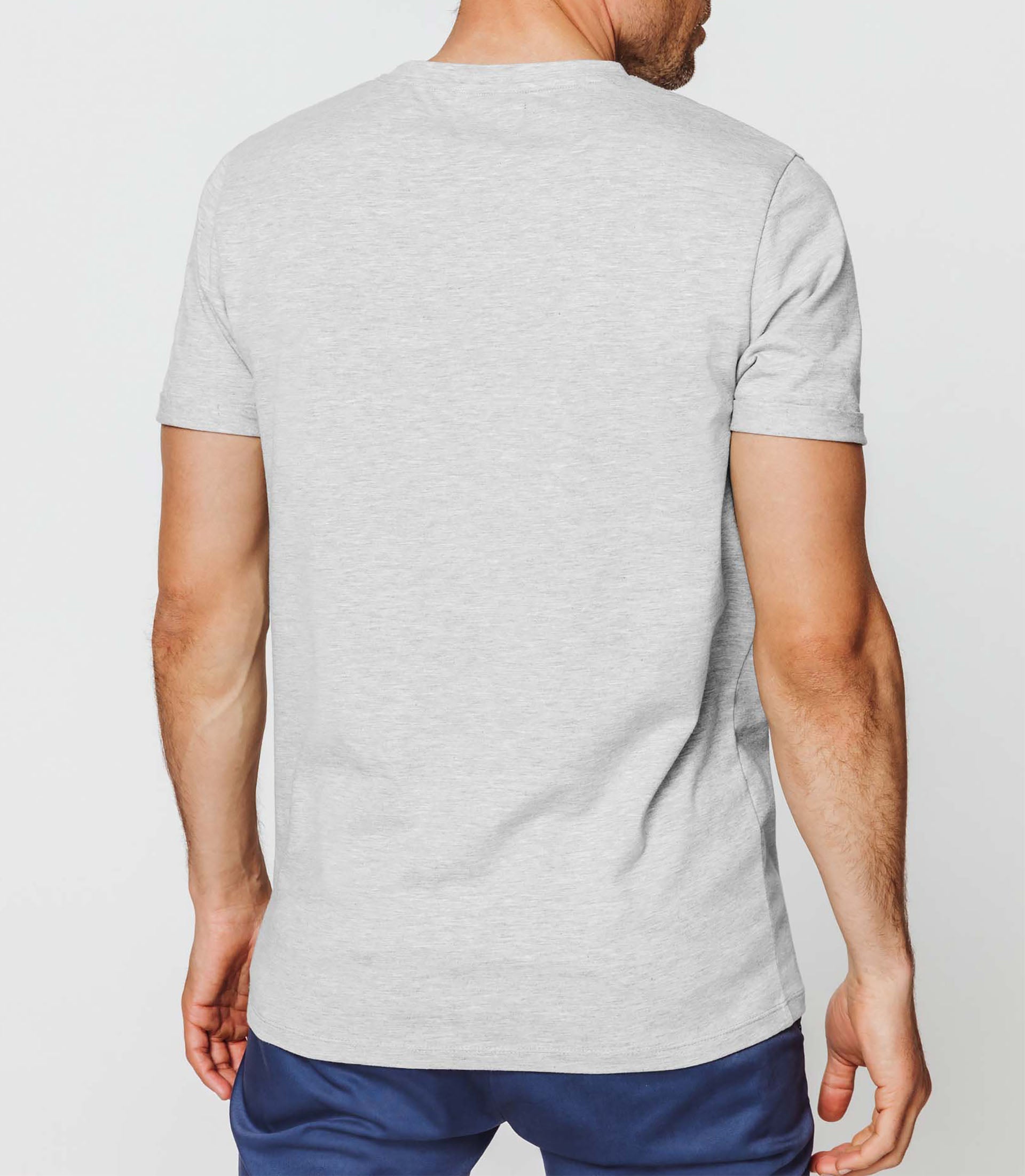 T-shirt uni gris chiné - IZAC