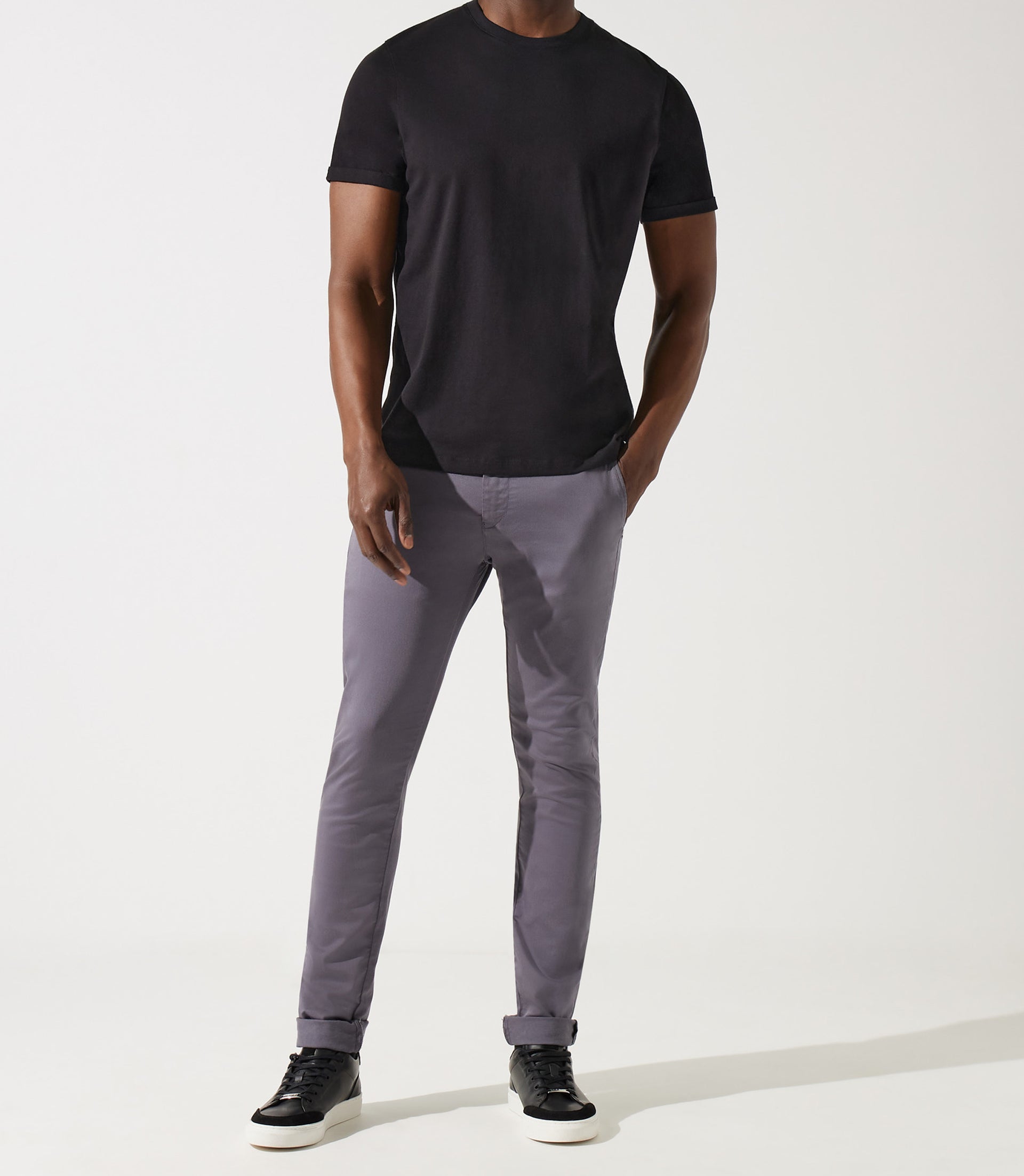T-shirt uni noir GINO - IZAC