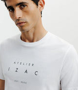T-shirt print blanc - IZAC