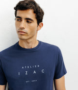 T-shirt print bleu - IZAC