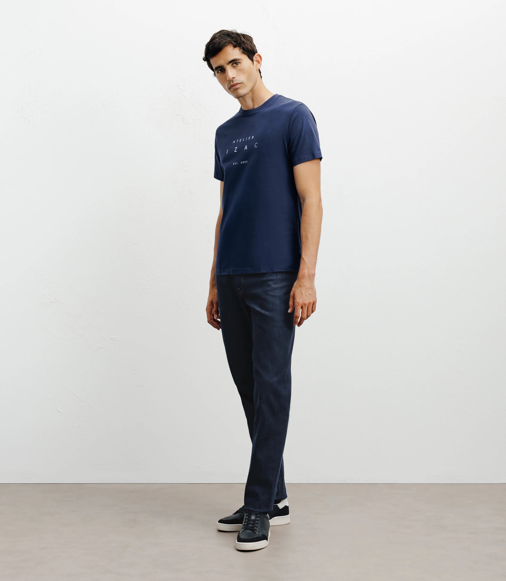 T-shirt print bleu - IZAC