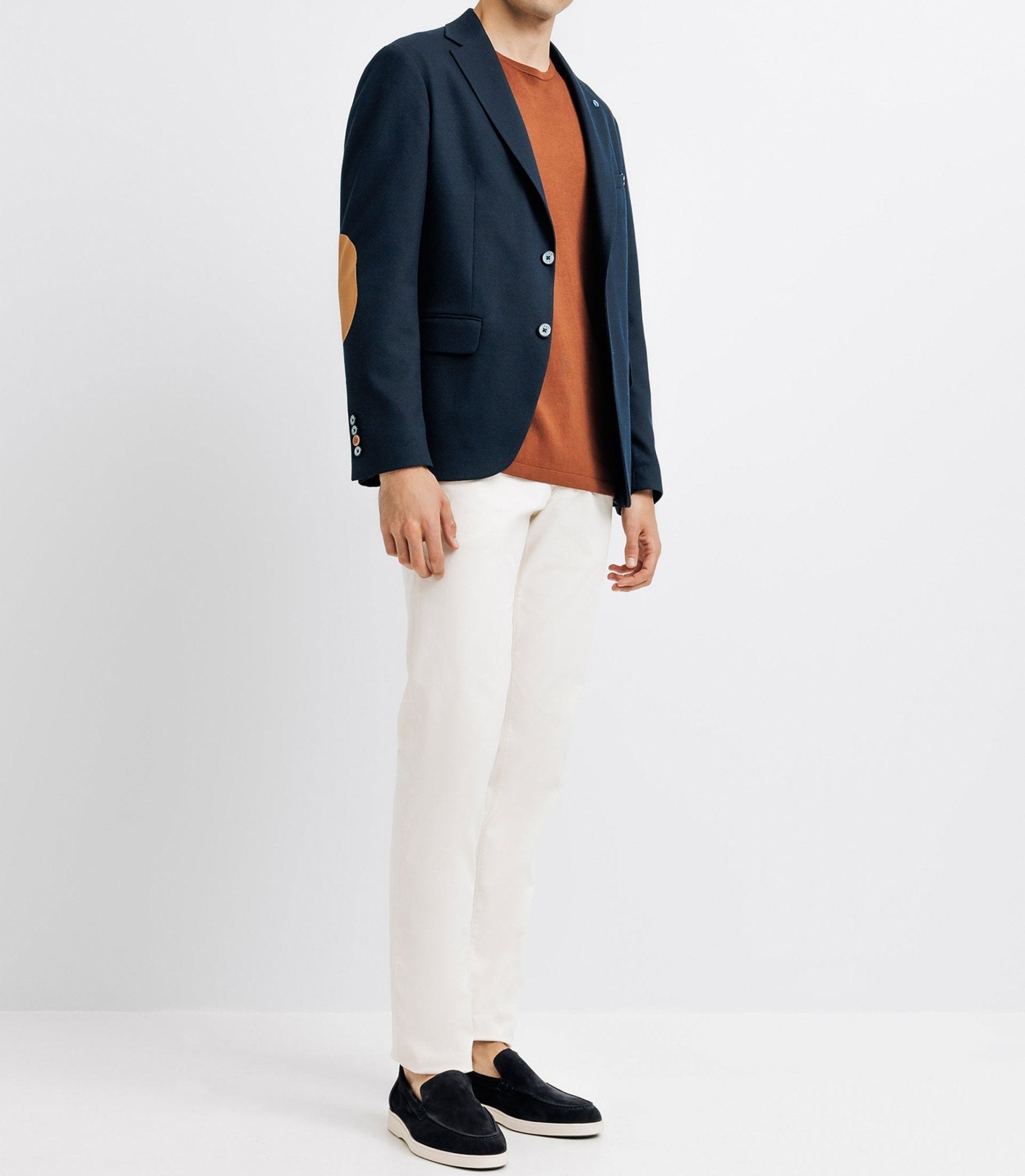 Veste casual à coudière marine - IZAC