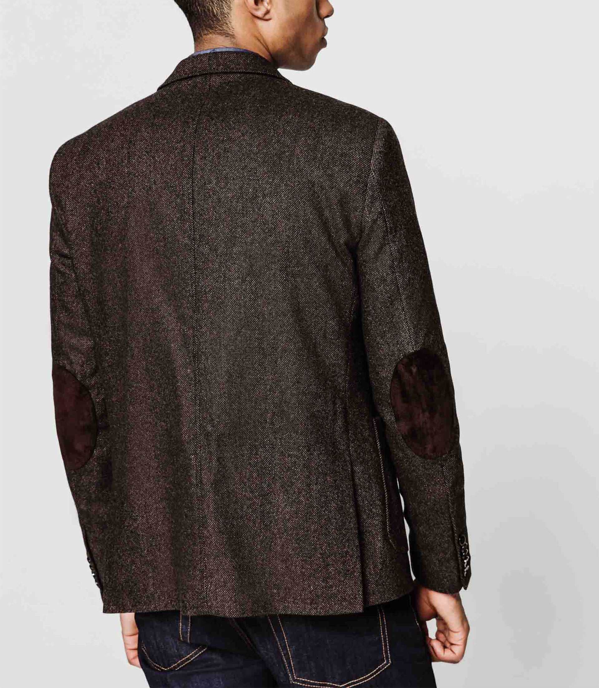Veste tweed chocolat - IZAC