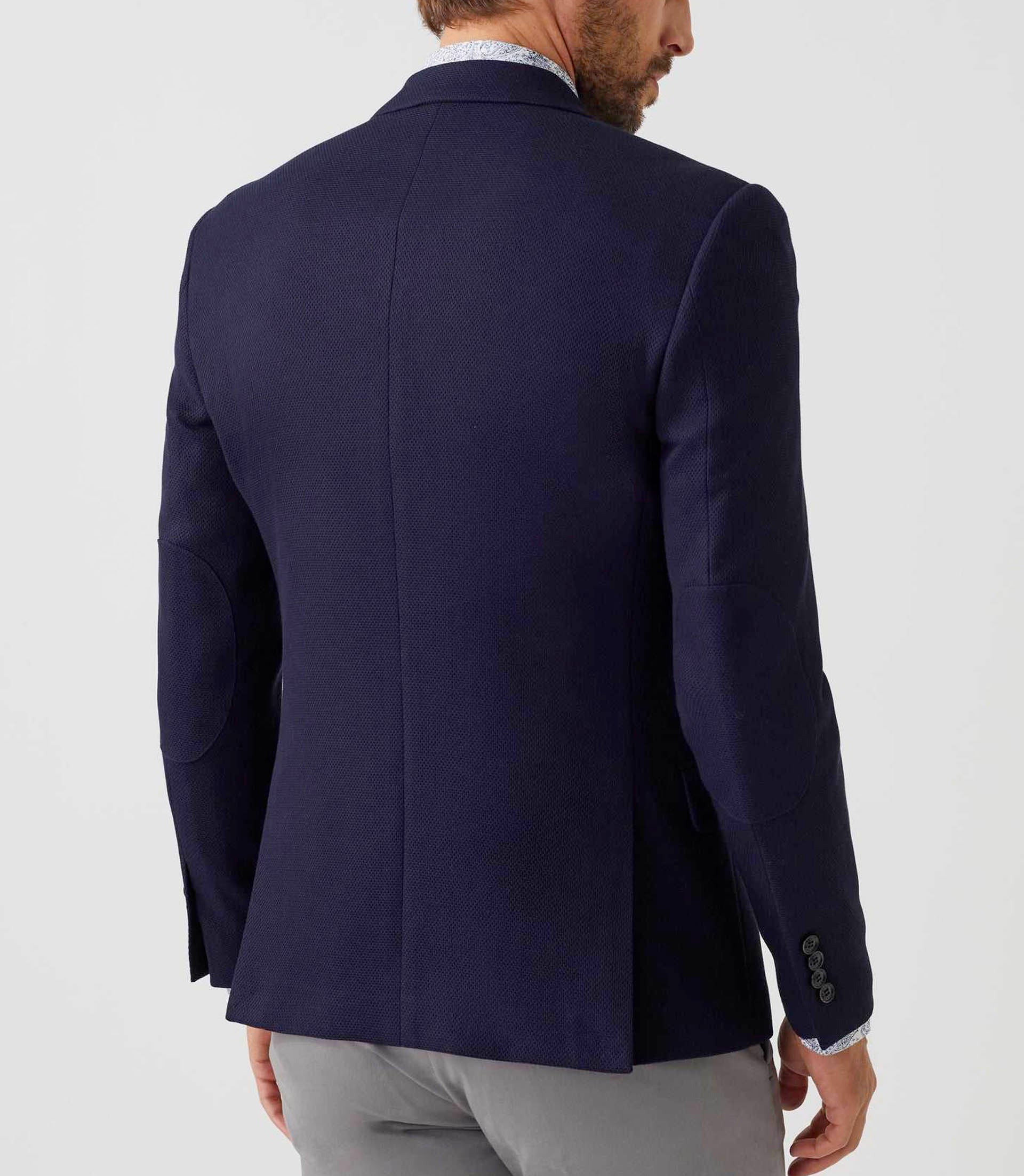 Veste 2 boutons avec coudières navy "Inclassable" - IZAC