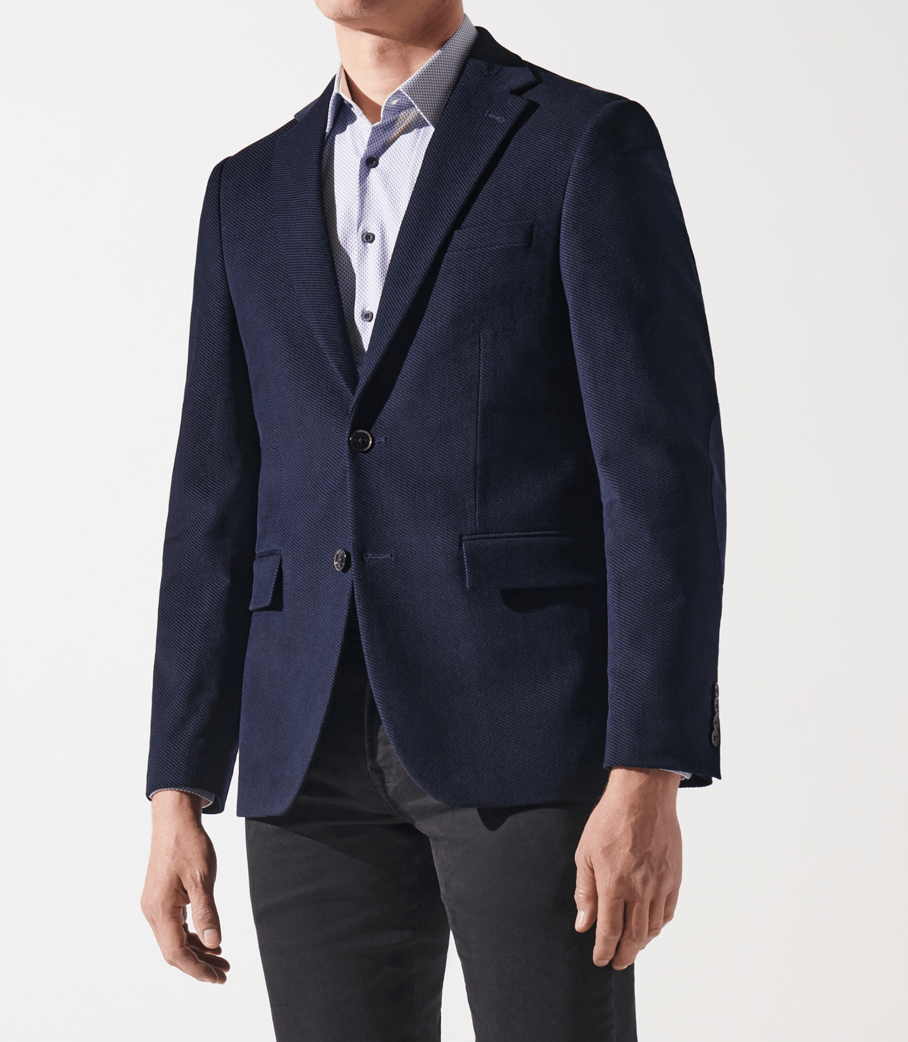 Veste en velours armuré marine - IZAC