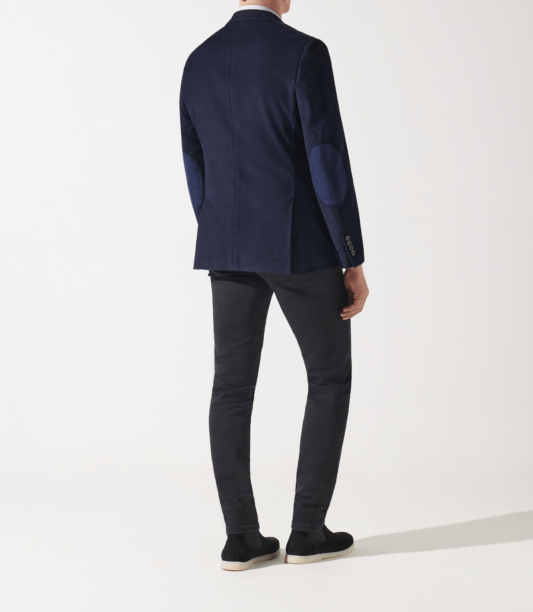 Veste en velours armuré marine - IZAC