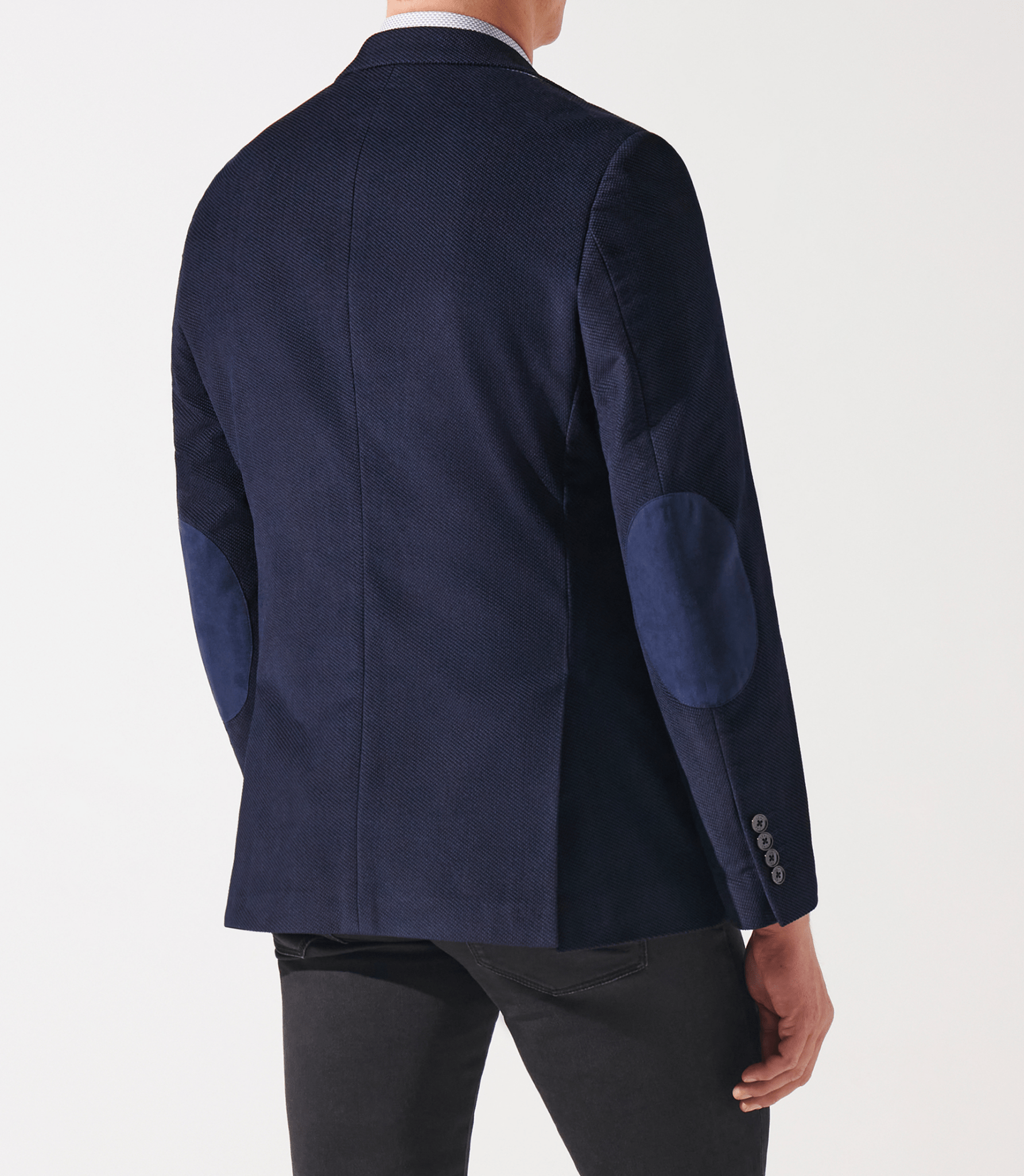 Veste en velours armuré marine - IZAC