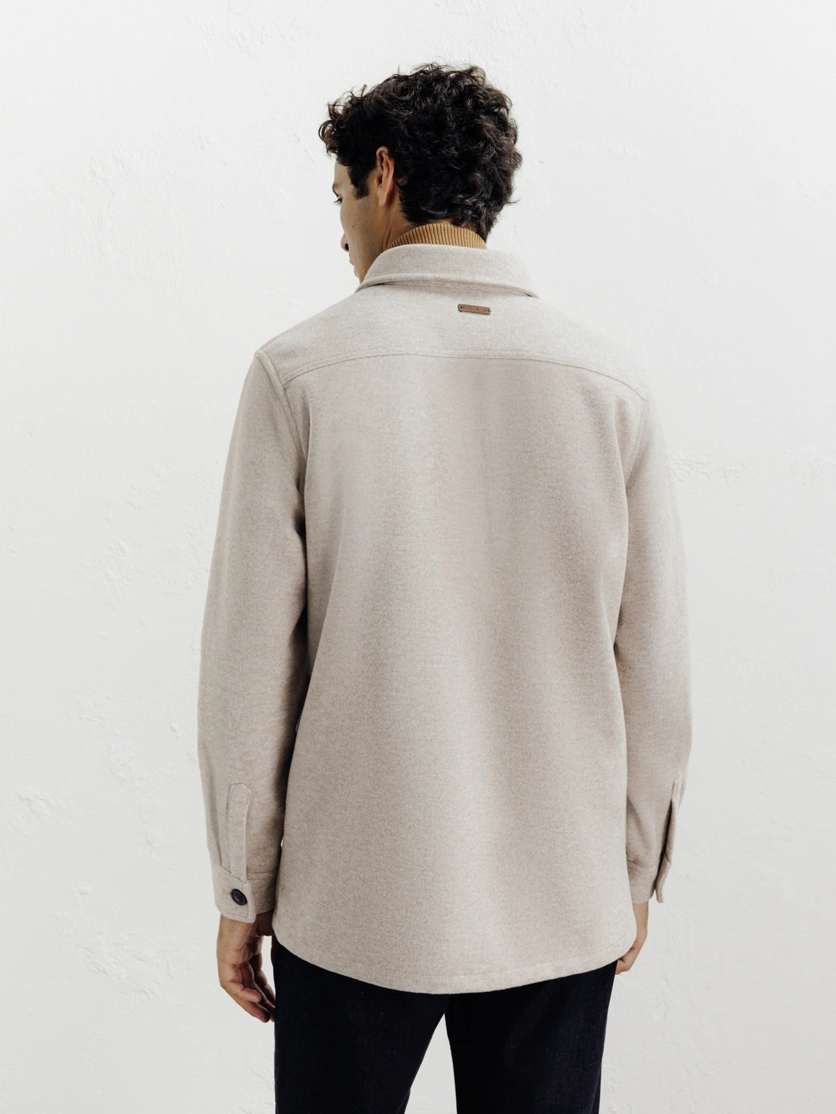 Veste casual col chemise beige - IZAC