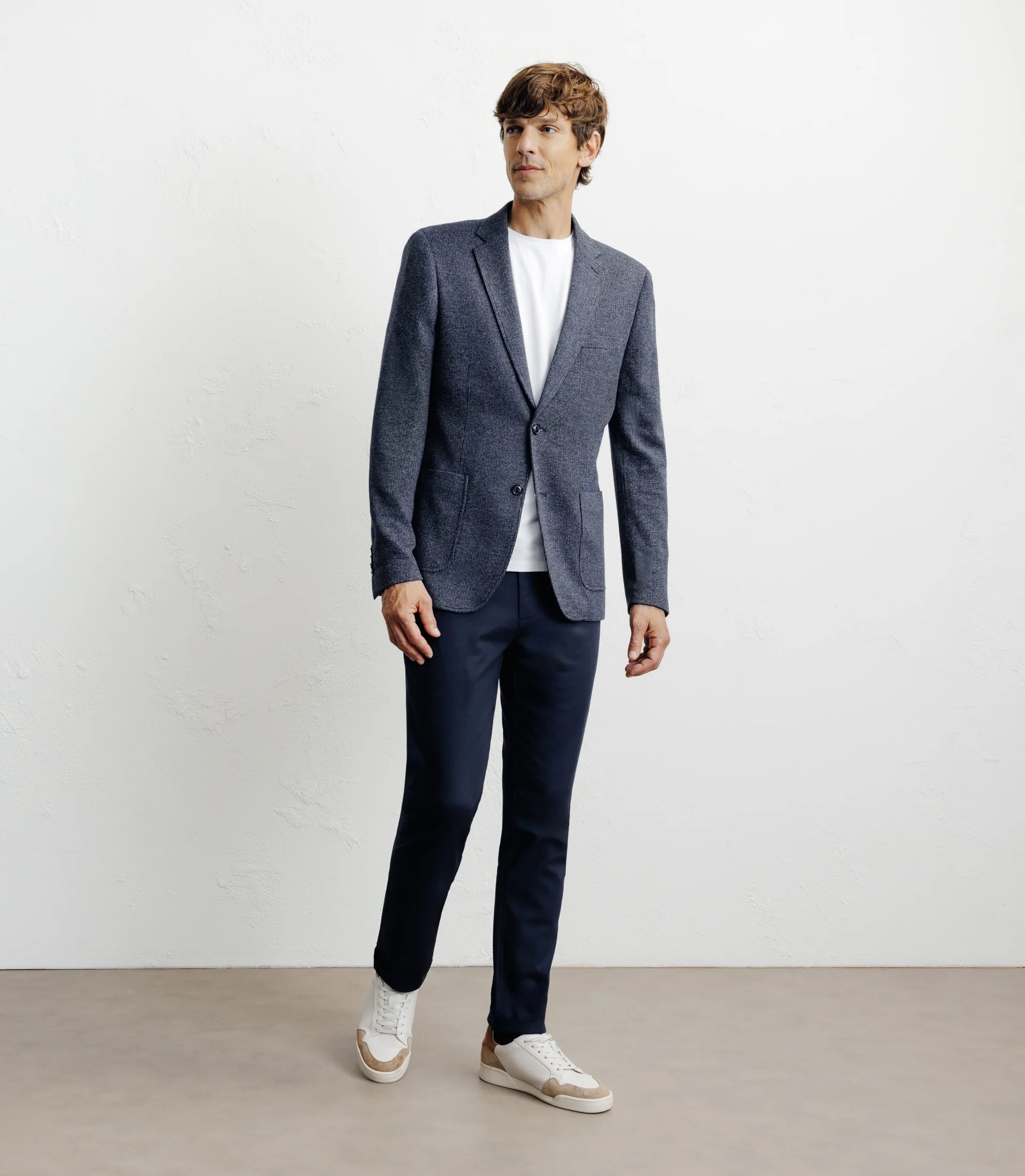 Veste casual en maille marine - IZAC