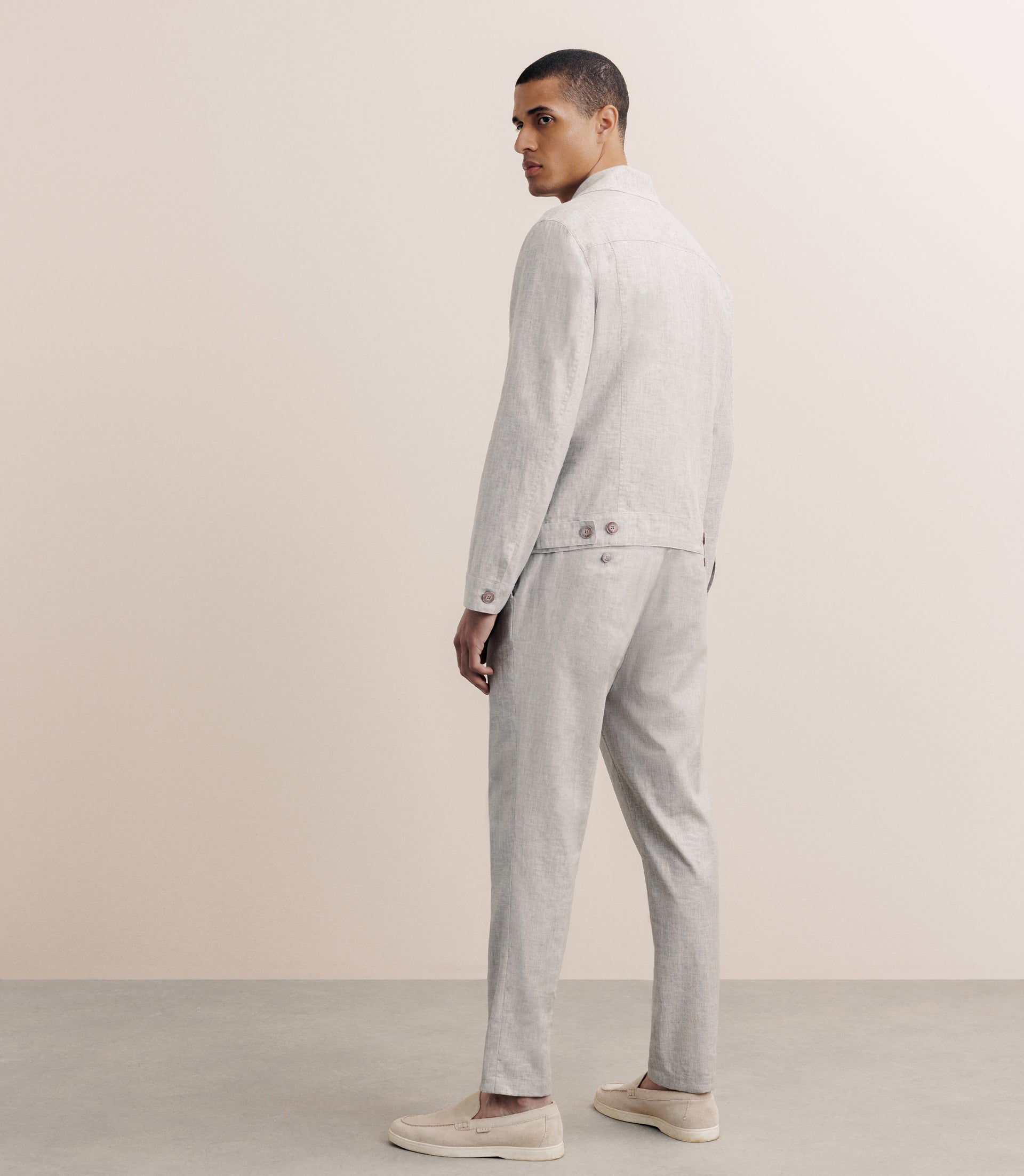 Veste 100% lin gris - IZAC