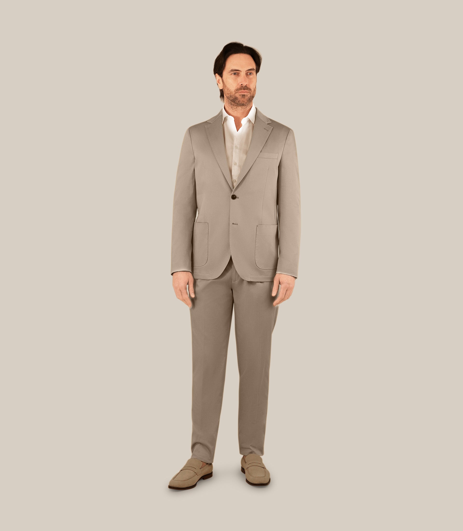 Veste ville en satin de coton beige - IZAC