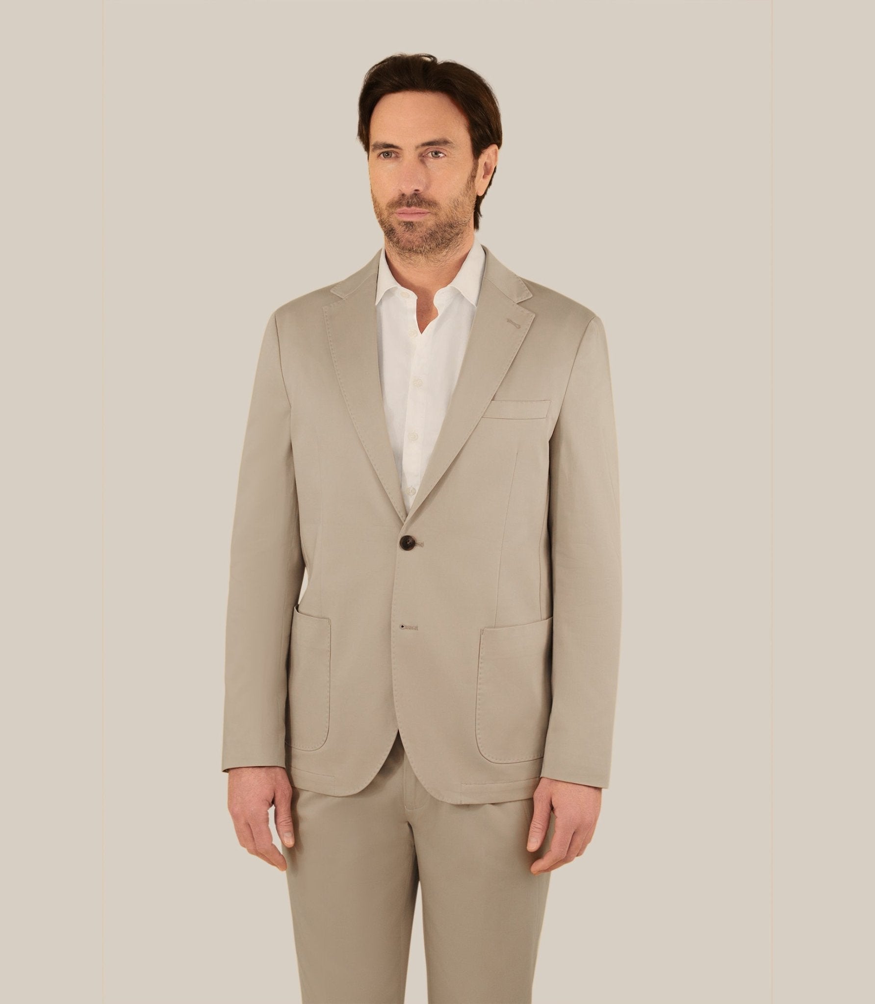 Veste ville en satin de coton beige - IZAC