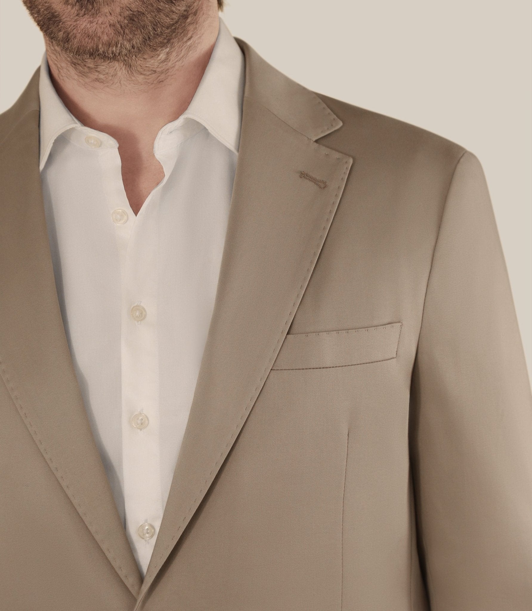 Veste ville en satin de coton beige - IZAC