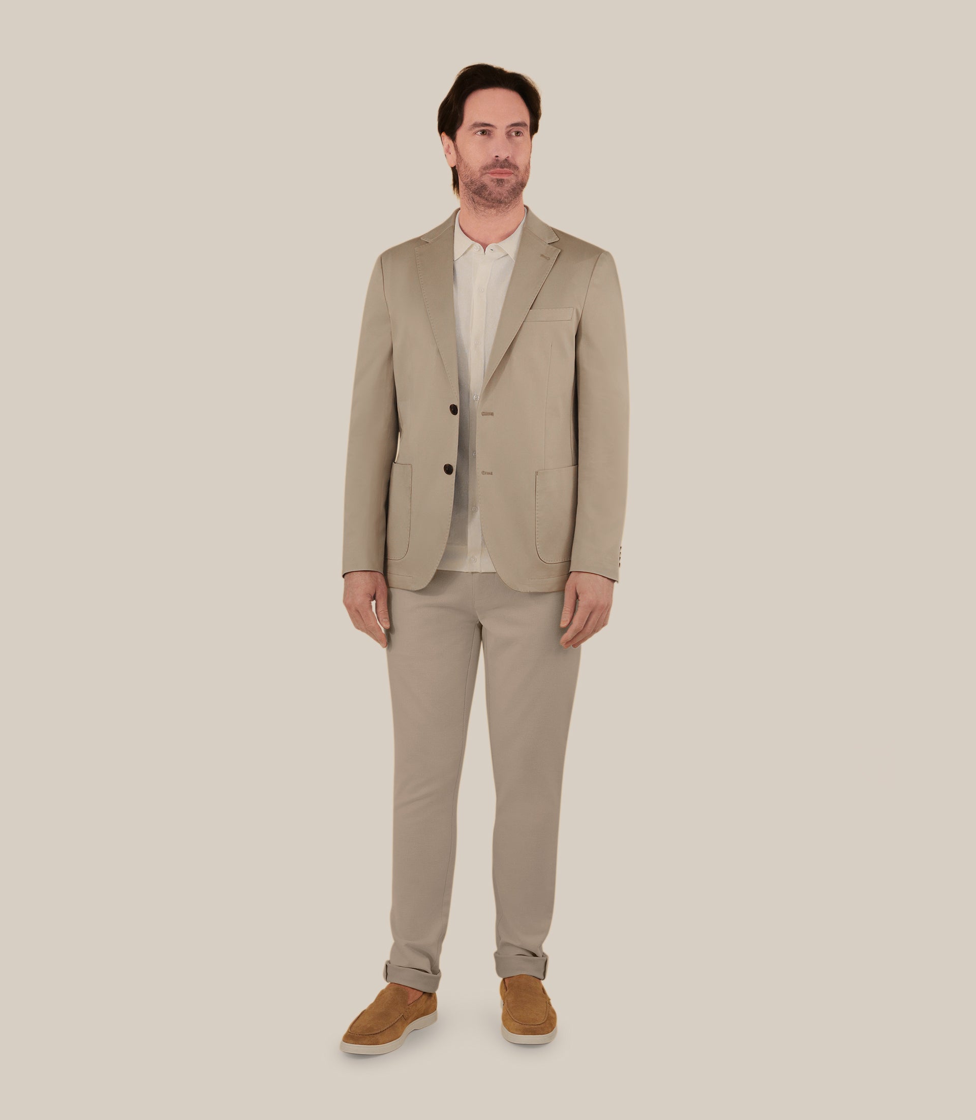 Veste ville en satin de coton beige - IZAC