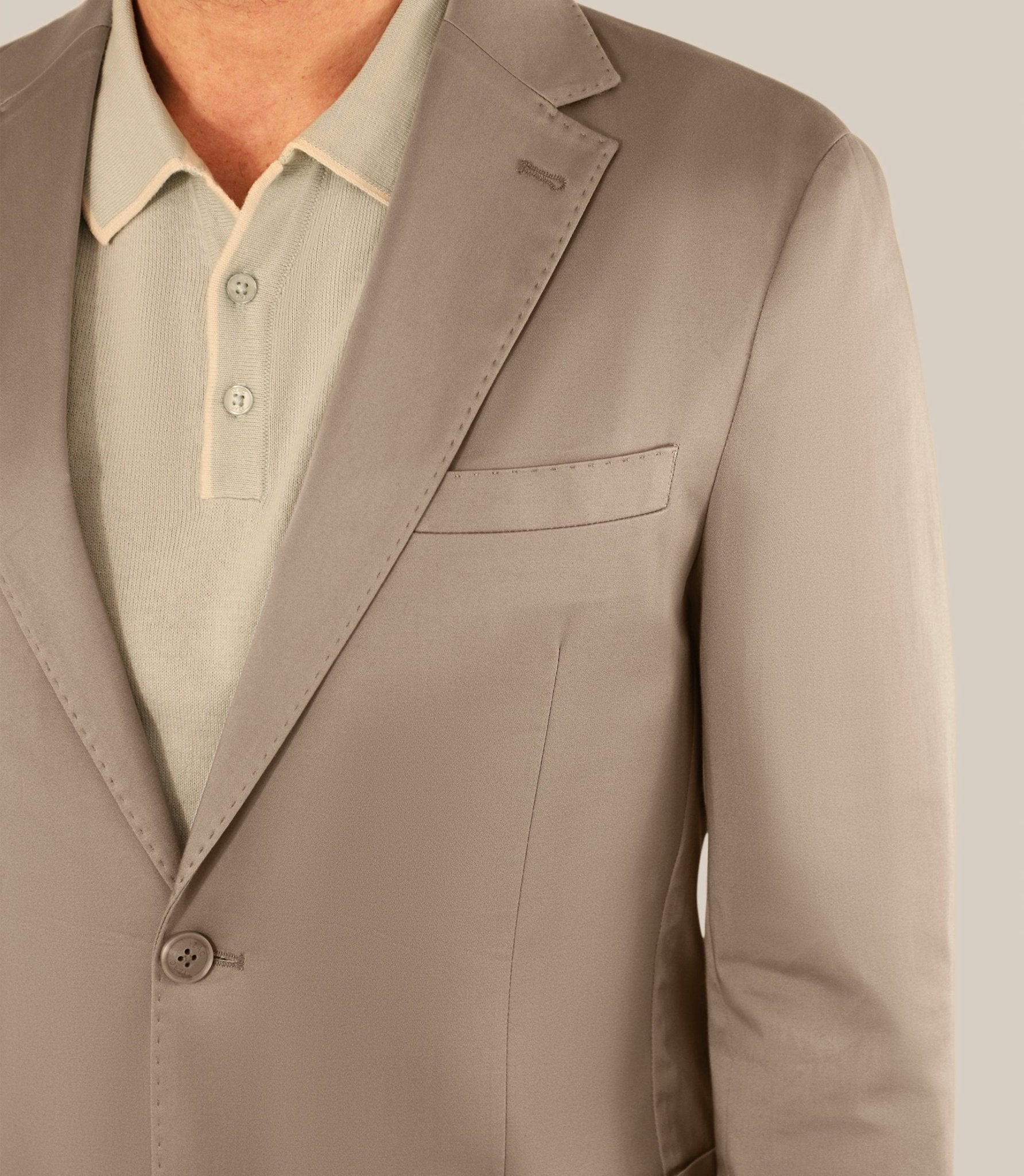Veste ville en satin de coton kaki - IZAC