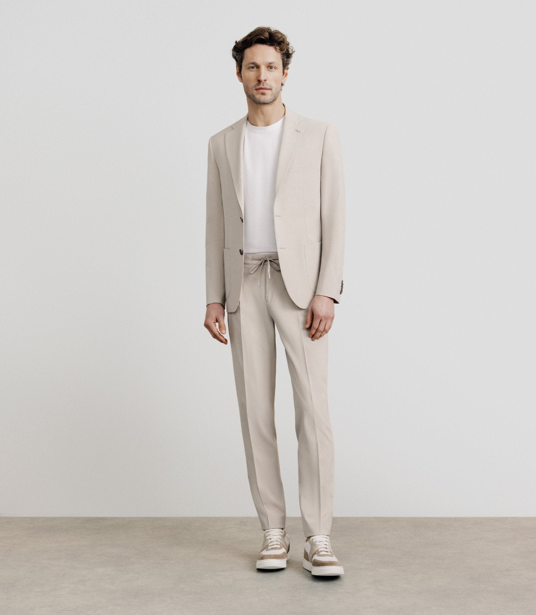 Veste en tissu armuré mastic - IZAC
