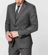 Veste grise esprit flanelle "Eldi" - IZAC